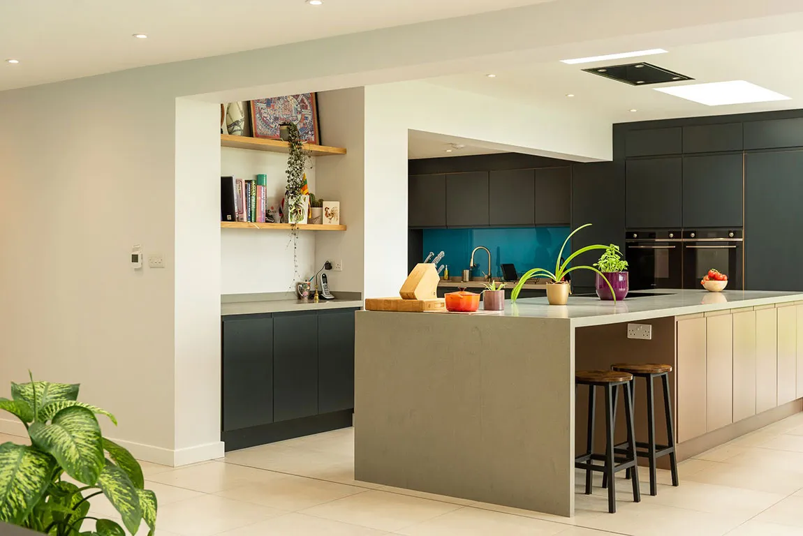 new kitchen with fridges for drink